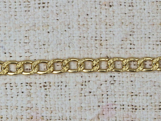 Цепь алюминиевая, р. 0,9*1,3 см, золото