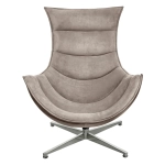 Кресло Bradex Home LOBSTER CHAIR латте искусственная замша, коричневый