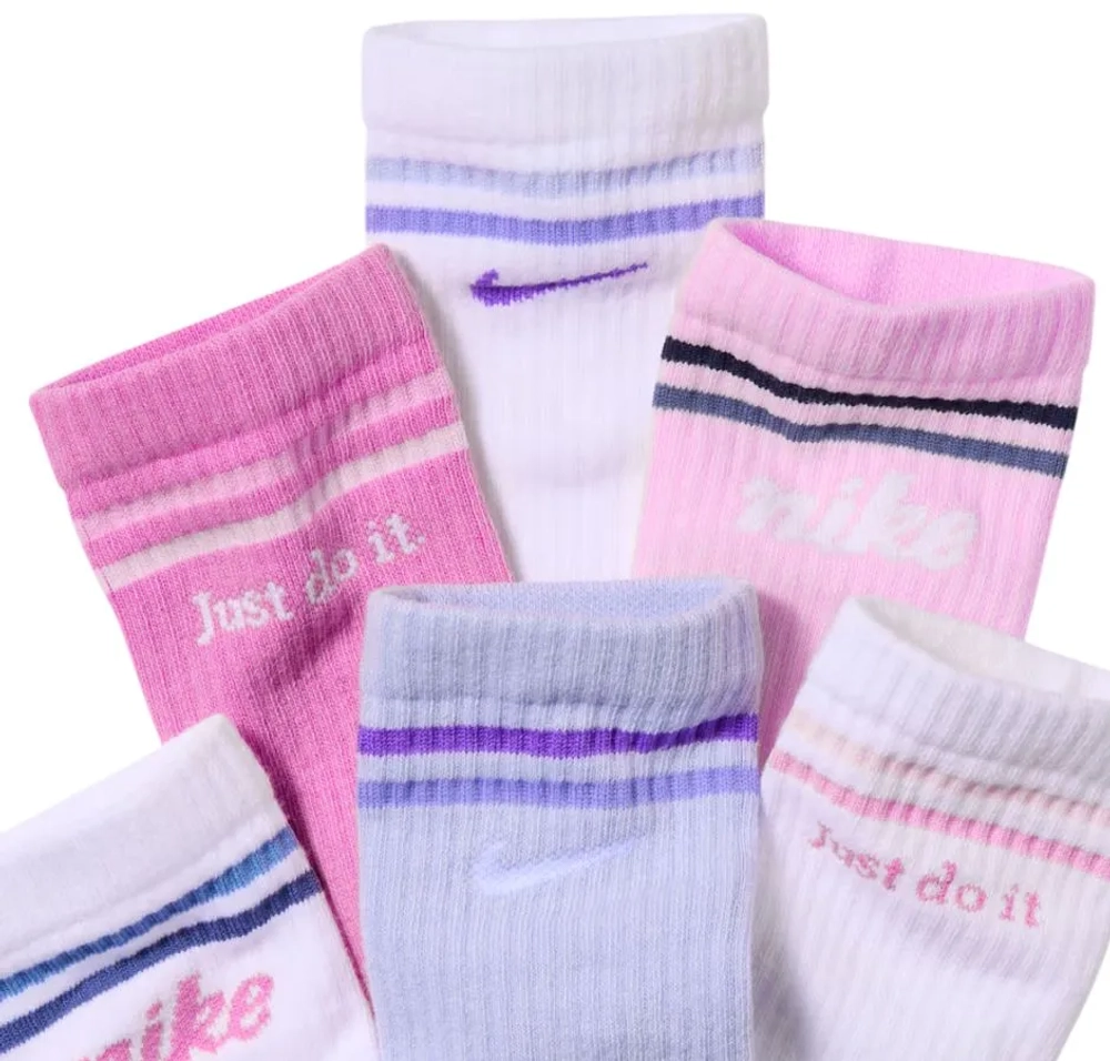 Теннисные носки Nike Kids Everyday Cushioned Crew 6P - multicolor