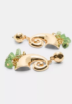 STRADIVARIUS Серьги в виде морских раковин, золотой