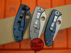 Нож Spyderco Tenacious R.I.L. Blue TitaniumC122TIBL - анодированный синий титан, светлый клинок