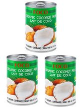 FOCO Organic кокосовое молоко 10-12%, 400 мл, 3 шт