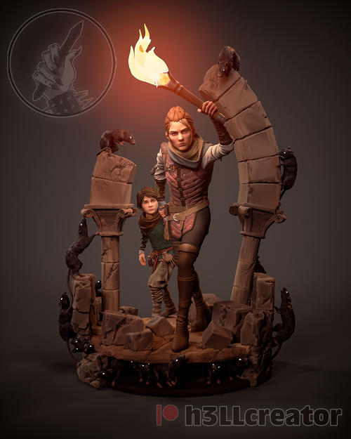 A Plague Tale  AMICIA AND HUGO Коллекционная Фигурка Аниме
