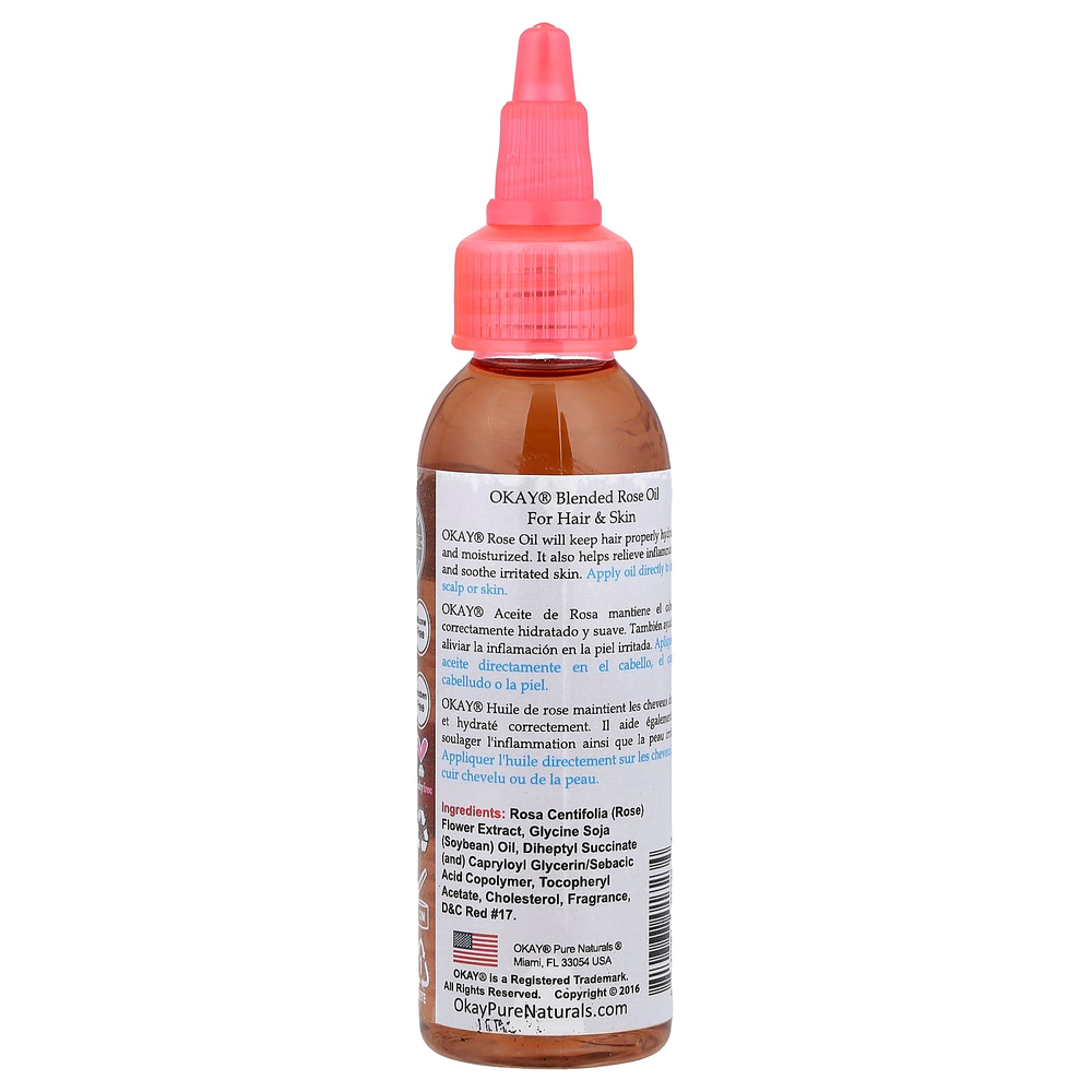 Okay Pure Naturals, Розовое масло, 59 мл (2 жидк. унц.)