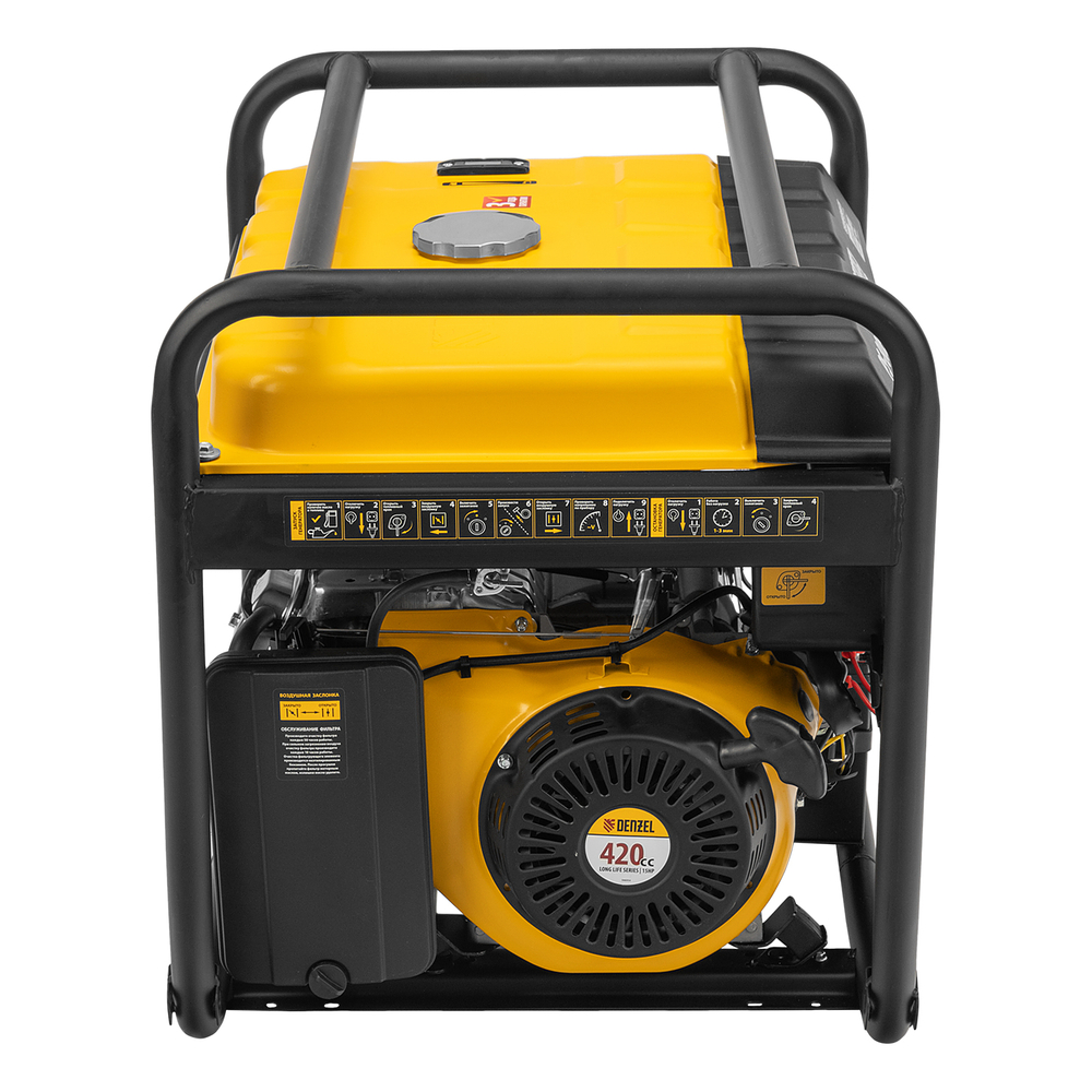 Генератор бензиновый Denzel PS 80 E-3, 6.6 кВт, 400 В, 25 л, электростартер, арт.946954