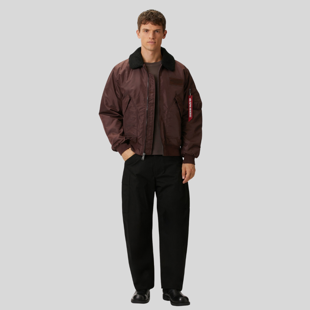 Куртка Alpha Industries CWU 45/P Relaxed Fit Flight Jacket Oxford SC Cocoa (Бордово-коричневый))