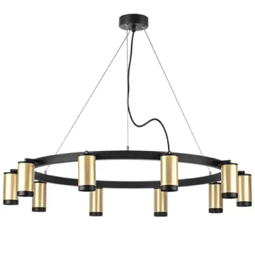 Люстра подвесная 10*GU10 LR02040037 черный/золотой Rullo Lightstar