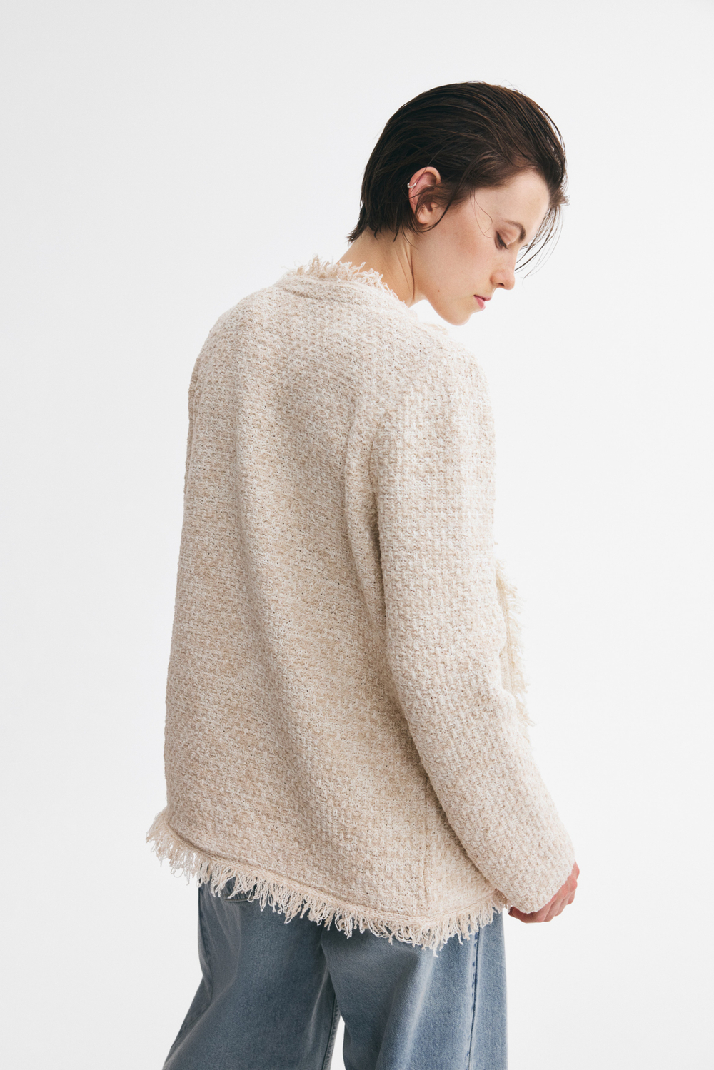 Кардиган с косами и бахромой - H&M