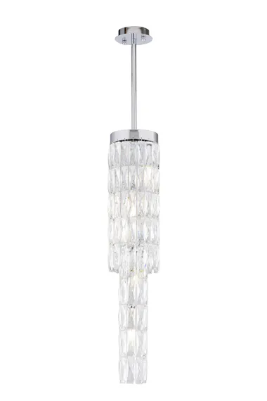 Люстра подвесная NewRgy 2774R/5A CHROME+CLEAR, 5×40 Вт, хромированная и прозрачная