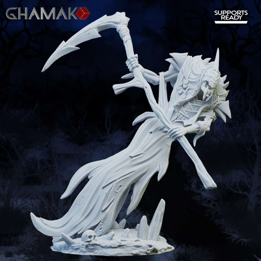 Grand Alliance Death Nighthaunt Grimghast Reaper Призрачный жнец №4 миниатюра для dnd, днд, pathfinder, фентези, Настольная игра, НРИ, Варгейм, РПГ