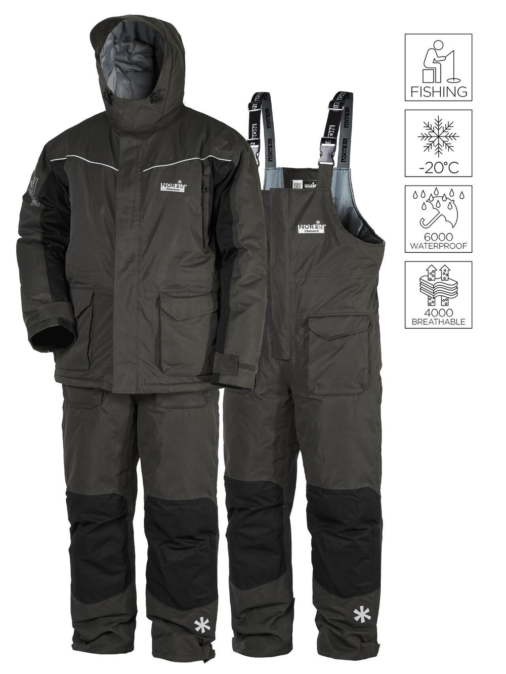 Костюм зимний мужской Norfin ELEMENT GRAY 02 р.M