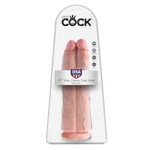 Фаллоимитатор сдвоенный на присоске телесный King Cock 11 Two Cocks One Hole, телесный (Цвет: телесный)