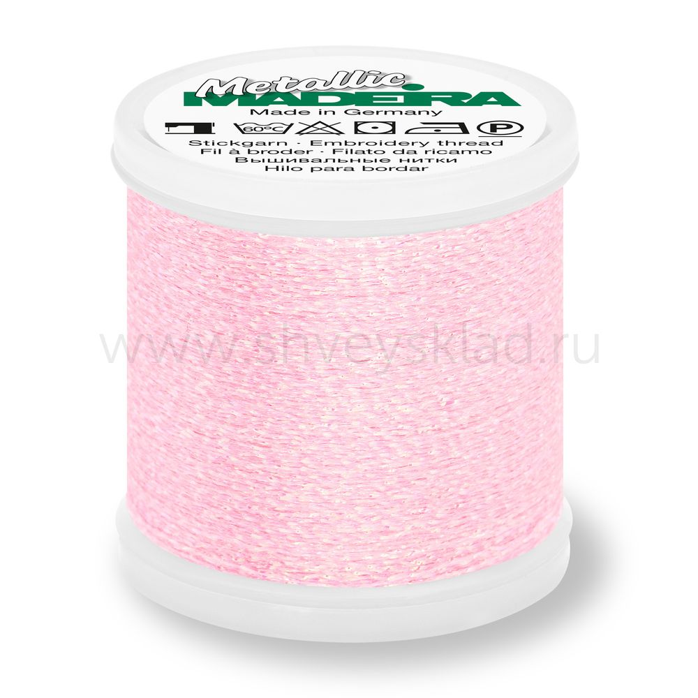 Нитки вышивальные металлизированные Madeira Metallic №40, 200 м, цв. 302, 9842, 5 катушек