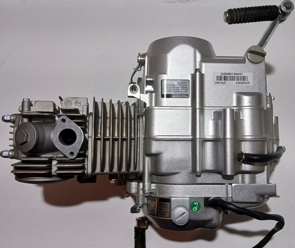 Двигатель 125см3 154FMI (52.4x55.5) механика, 4ск, нижний стартер Питбайк  Motoland GS Motors S12