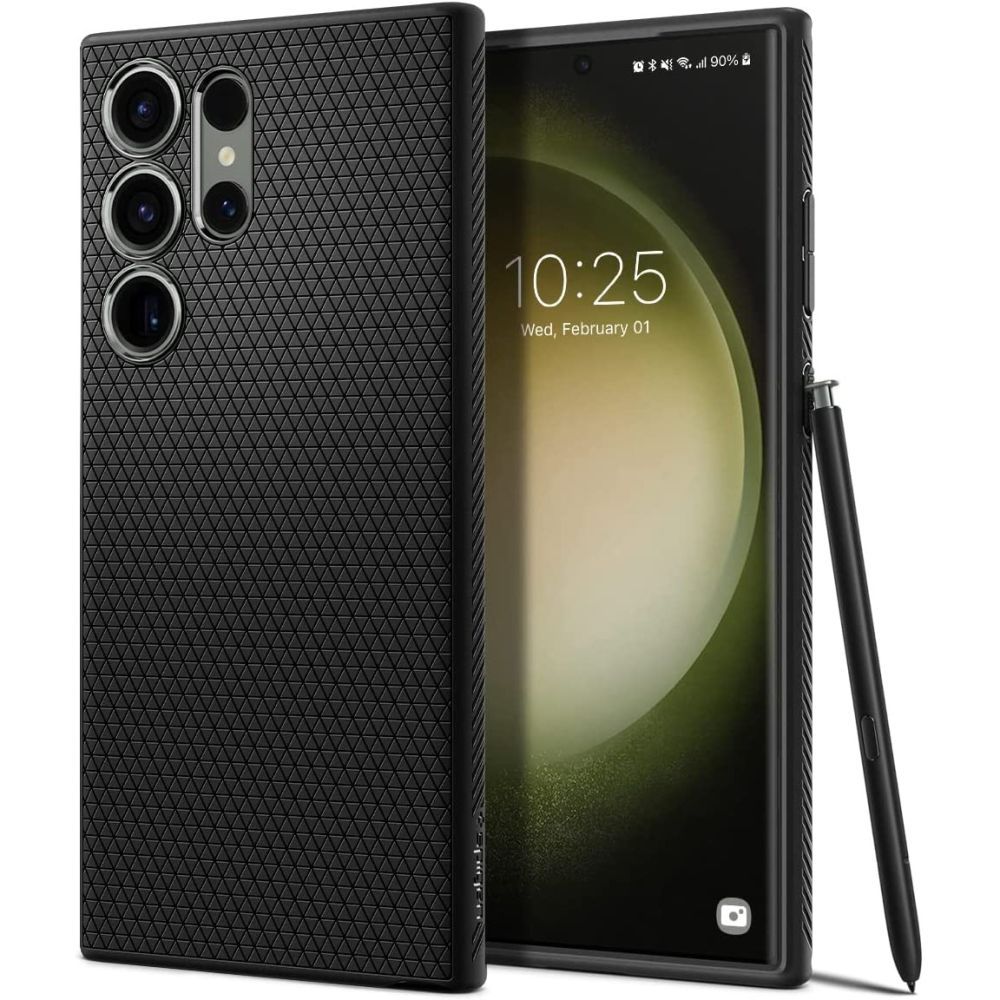 Чехол Spigen LIQUID AIR GALAXY S23 ULTRA MATTE BLACK