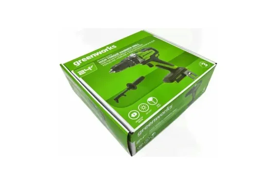 Аккумуляторная дрель-шуруповерт "GREENWORKS" GD24DD140 3707607 (Без АКБ и ЗУ)