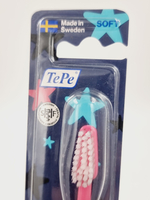 TePe Детская зубная щетка Kids Soft от 3 лет, 1 шт., розовая (Швеция)