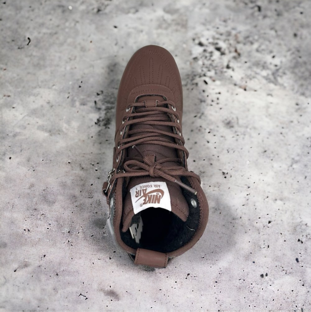Nike Air Force 1 Anthracite • Duckboot Brown
