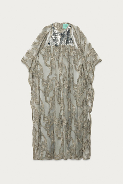 ZARA X MARISA BERENSON ПЛАТЬЕ-ТУНИКА, СЕРЕБРИСТЫЙ