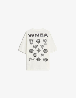 BERSHKA Футболка с коротким рукавом WNBA, белый