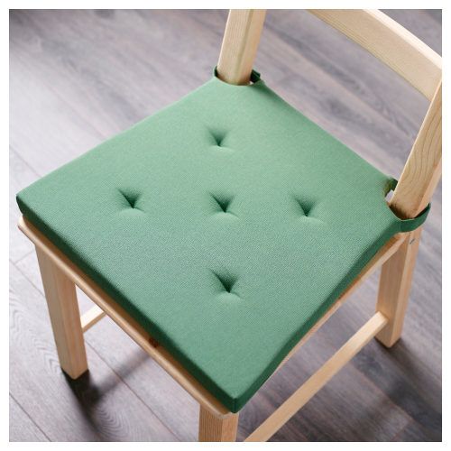 Подушка на стул IKEA JUSTINA (ЮСТИНА), Зеленый, 35 / 42х40х4 см