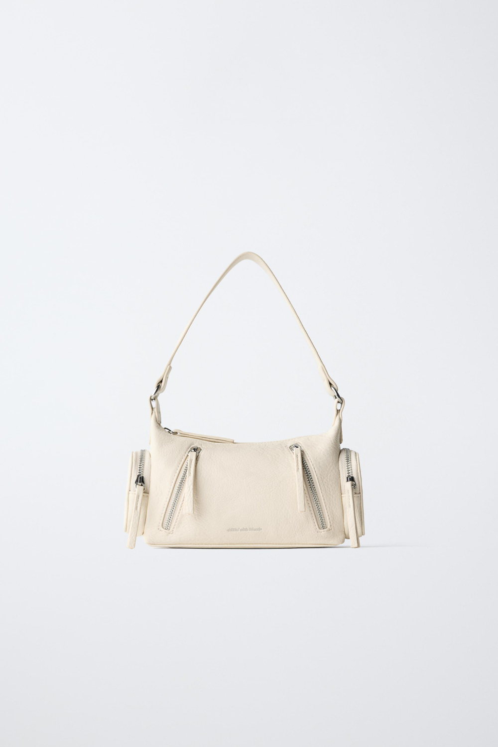 ZARA СУМКА НА МОЛНИИ, ЭКРЮ