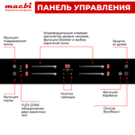 Варочная панель индукционная GK-IF 607228 EBF - NanoMat с функцией бустер, зоной расширения Flexi-Zone, непрерывный нагрев "Инверторная" технология, 4 конфорки MACBI