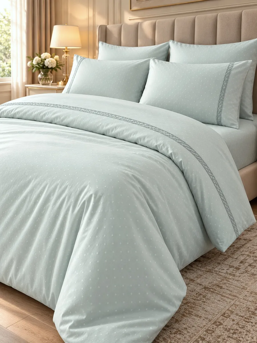 Gelin Home КПБ 6 пр. MYKONOS цвет мяты пододеяльник 200*220, простынь 240*260, наволочки 50*70 2шт, декоративные наволочки 50*70 2шт GLNN204 — фото 4