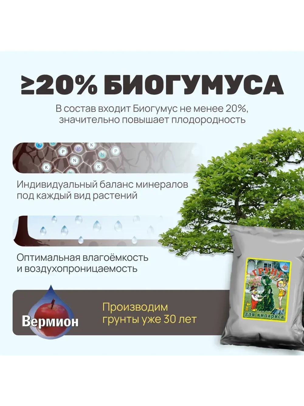 Органический грунт для кипарисов и хвойных растений 2,5 л