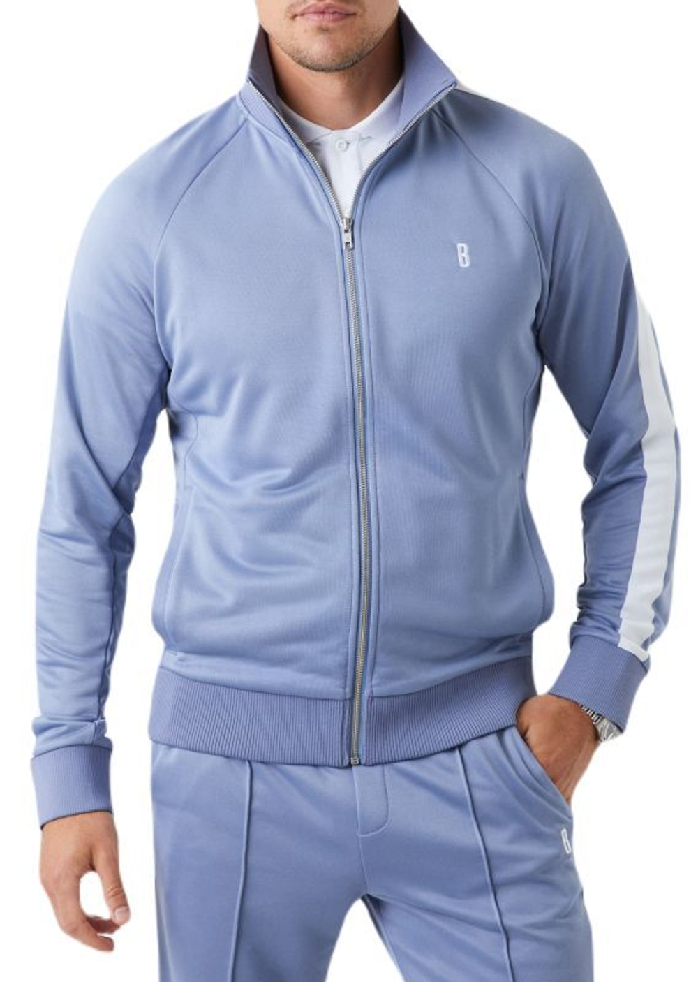 Мужская теннисная кофта Björn Borg Ace Track Jacket - небесный
