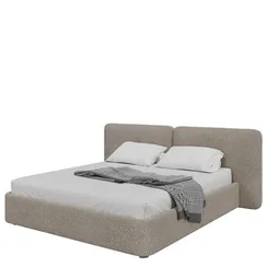 Кровать двуспальная Hub Soft 180 см (бежевый, букле)
