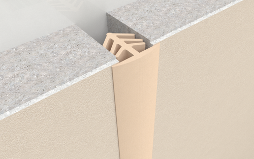 Профиль DEWMARK Wall AV 18 — вставка с лицевой полкой для деформационных швов стен, шов 10–70 мм