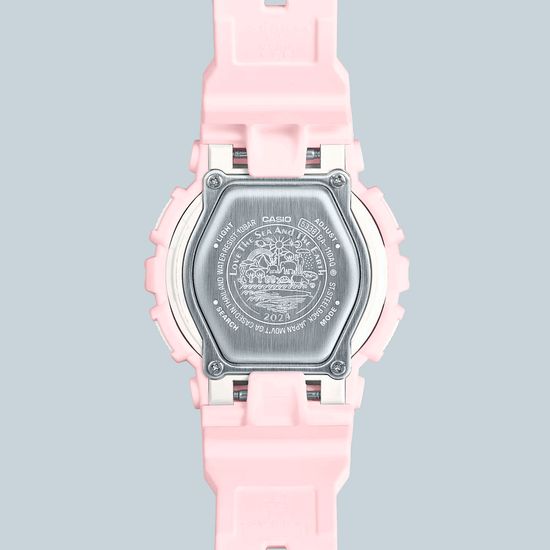 Женские  кварцевые электронные часы  Casio  BABY-G модель BA-110AQ-4A задняя крышка
