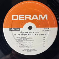 Винтажная виниловая пластинка LP The Moody Blues, On The Threshold Of A Dream (США 1973)