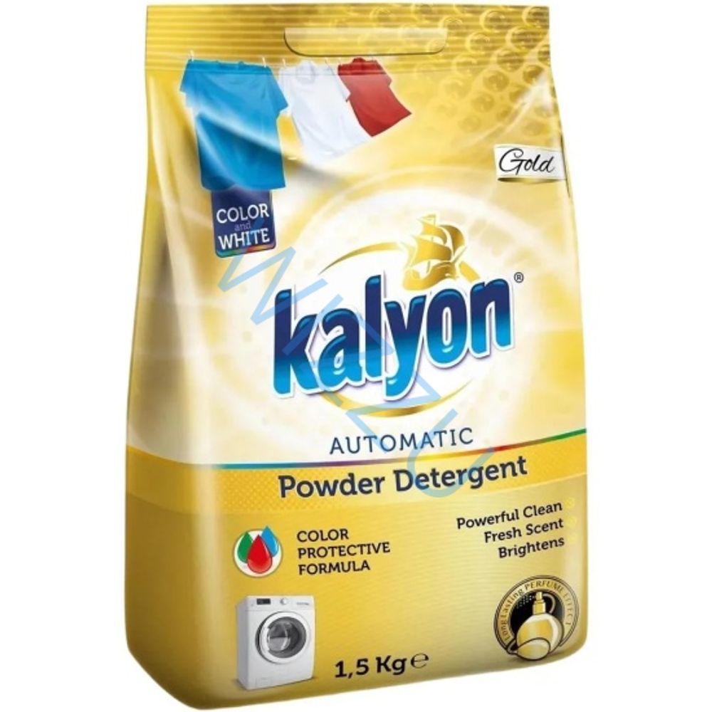 Стиральный порошок автомат KALYON Для Цветного и Белого - ЗОЛОТОЙ 1,5 КГ