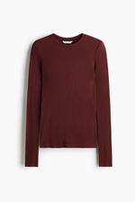 Топ из хлопка пима в рубчик - H&M