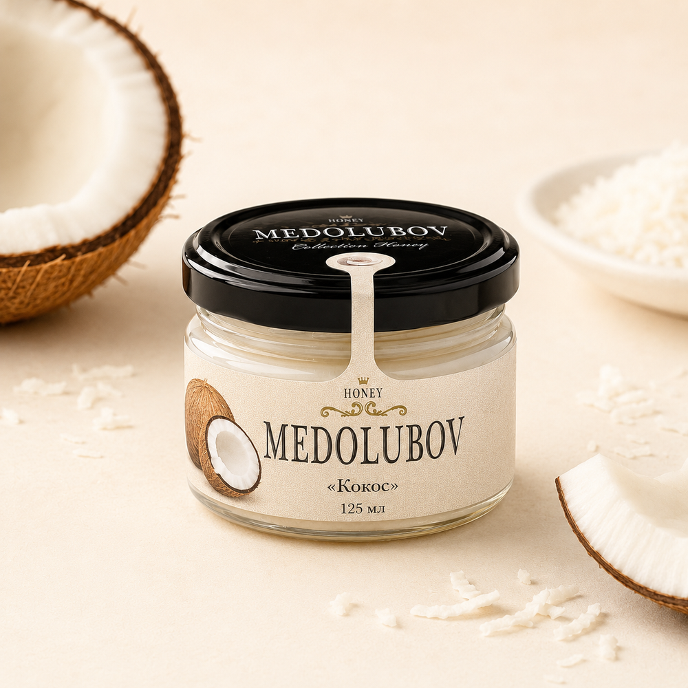 Крем-мёд MEDOLUBOV «Кокос», 125 мл