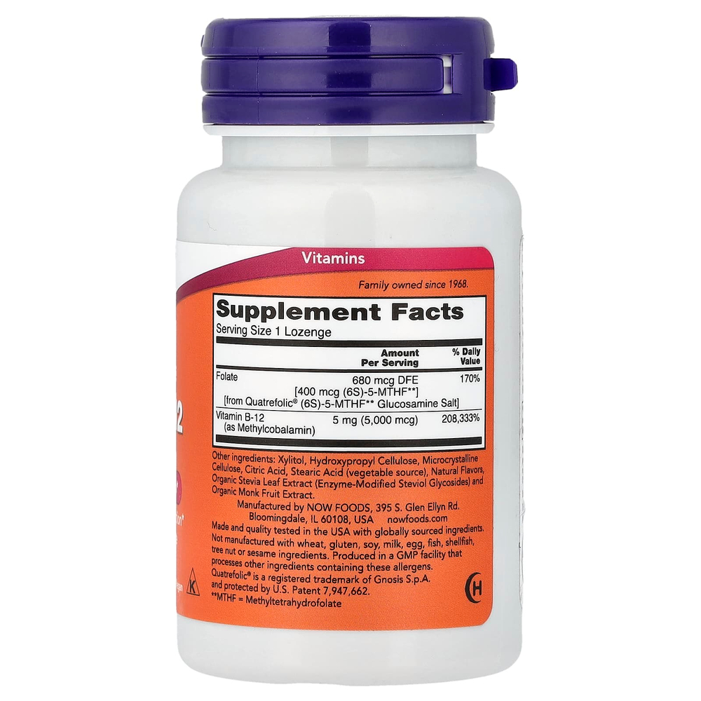 NOW Foods, Methyl B-12, 60 пастилок