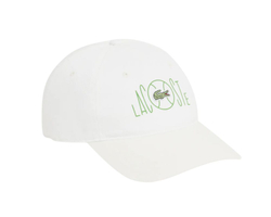 Теннисная кепка Lacoste Printed Cotton Twill - white