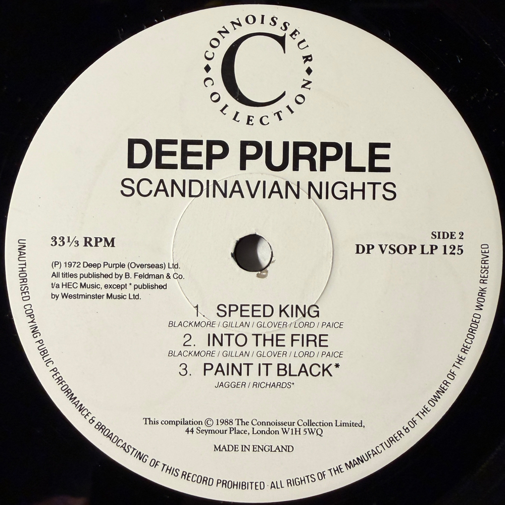 Deep Purple ‎– Scandinavian Nights - Live In Stockholm 1970 2LP (Англия 1988г.)