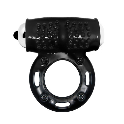 Черное эрекционное виброкольцо 3,8см Baile Power Ring BI-014355