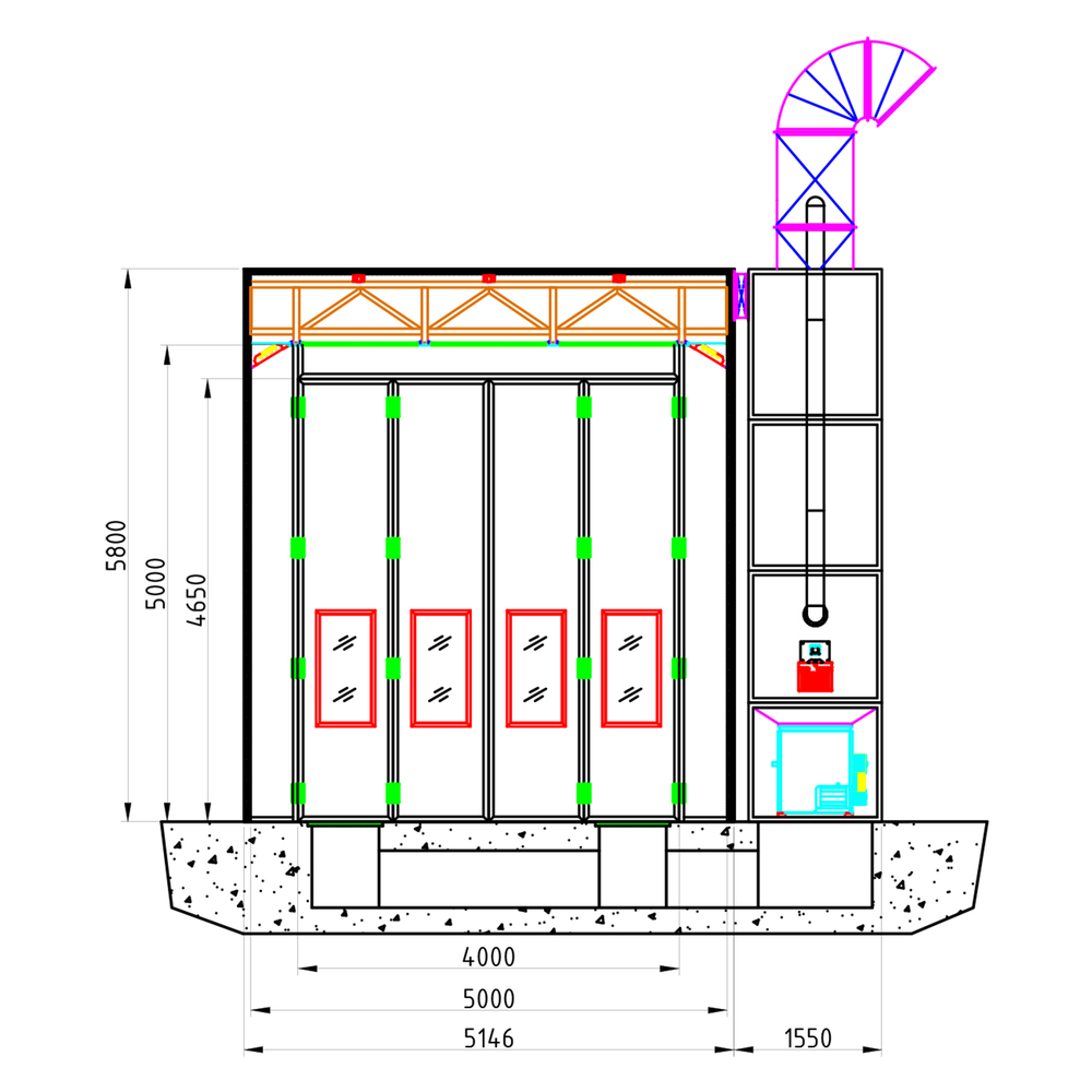 Покрасочная камера ОСК WDK-1515 Trailers