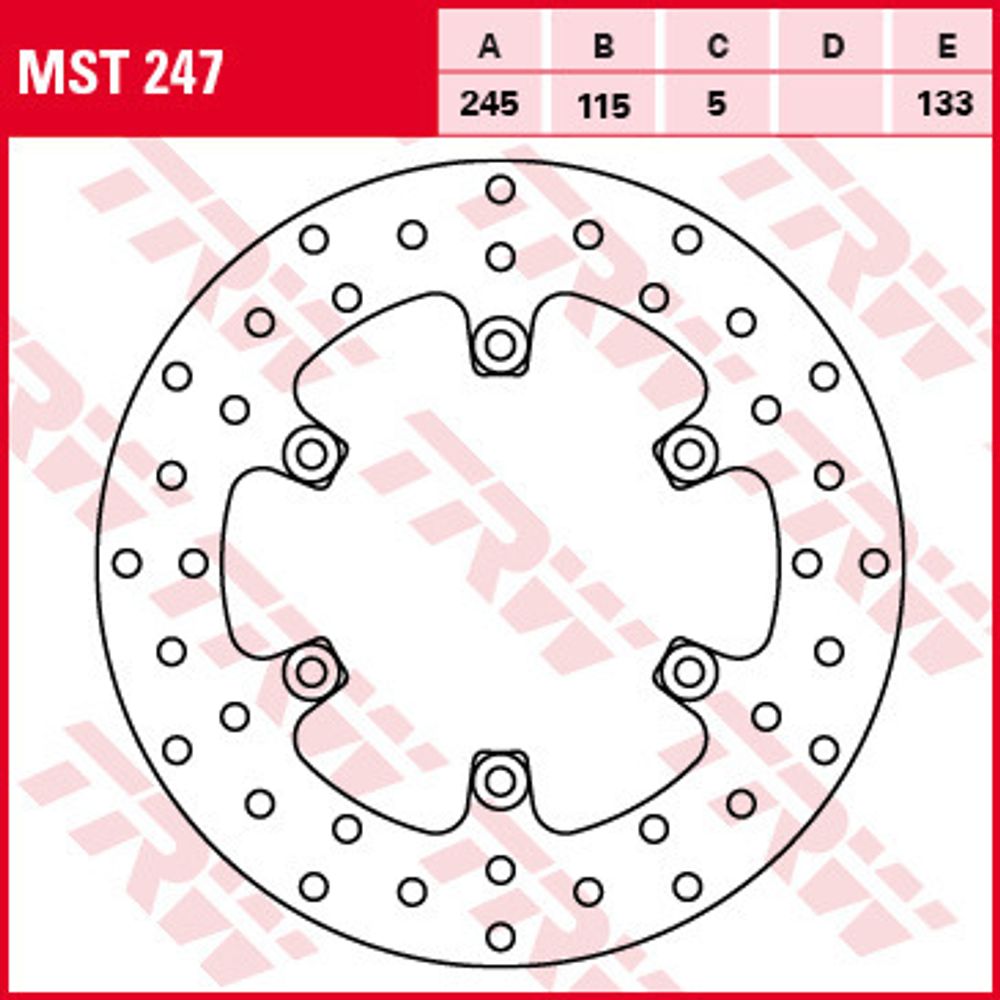 Диск тормозной TRW MST247 Диск тормозной TRW MST247