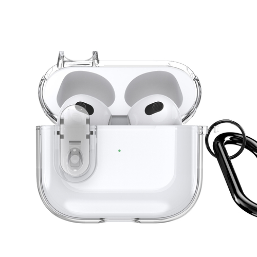 Прозрачный чехол для наушников AirPods 3, серия PECL Series от Dux Ducis, в комплекте с карабином
