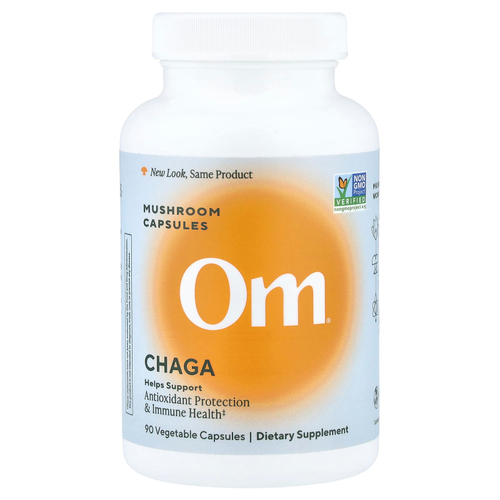 Om Mushrooms, капсулы с грибом чага, 90 растительных капсул (666 мг в 1 капсуле)