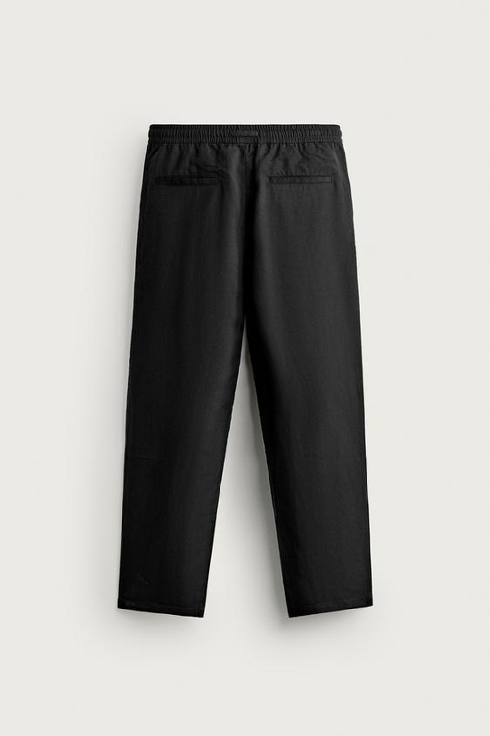 ZARA БРЮКИ REGULAR FIT ИЗ 100% ЛИОЦЕЛЛА, ЧЕРНЫЙ