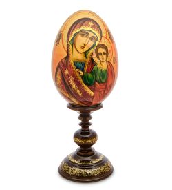 Народные промыслы ИКО-13 Яйцо-икона «Казанская Божья Матерь» Рябова