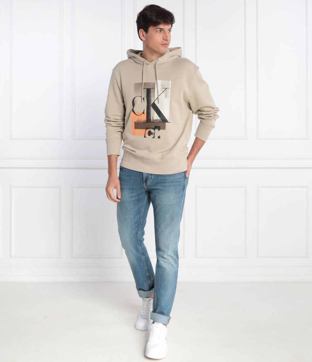 Худи CONNECTED LAYER LANDSCAPE CALVIN KLEIN JEANS - бежевый(J30J324310)
