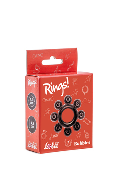 Эрекционное кольцо Rings Bubbles black 0112-31Lola