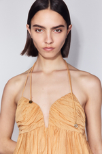 Платье с вырезом сердечком и завязкой на шее - H&M